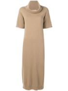Max Mara Long Roll Neck Sweater Dress - Neutrals