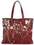 Marc Jacobs Snakeskin Effect Embellished Shopper Tote