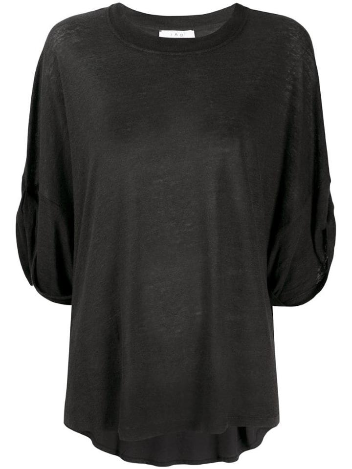 Iro 3/4 Sleeve Blouse - Black