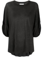 Iro 3/4 Sleeve Blouse - Black