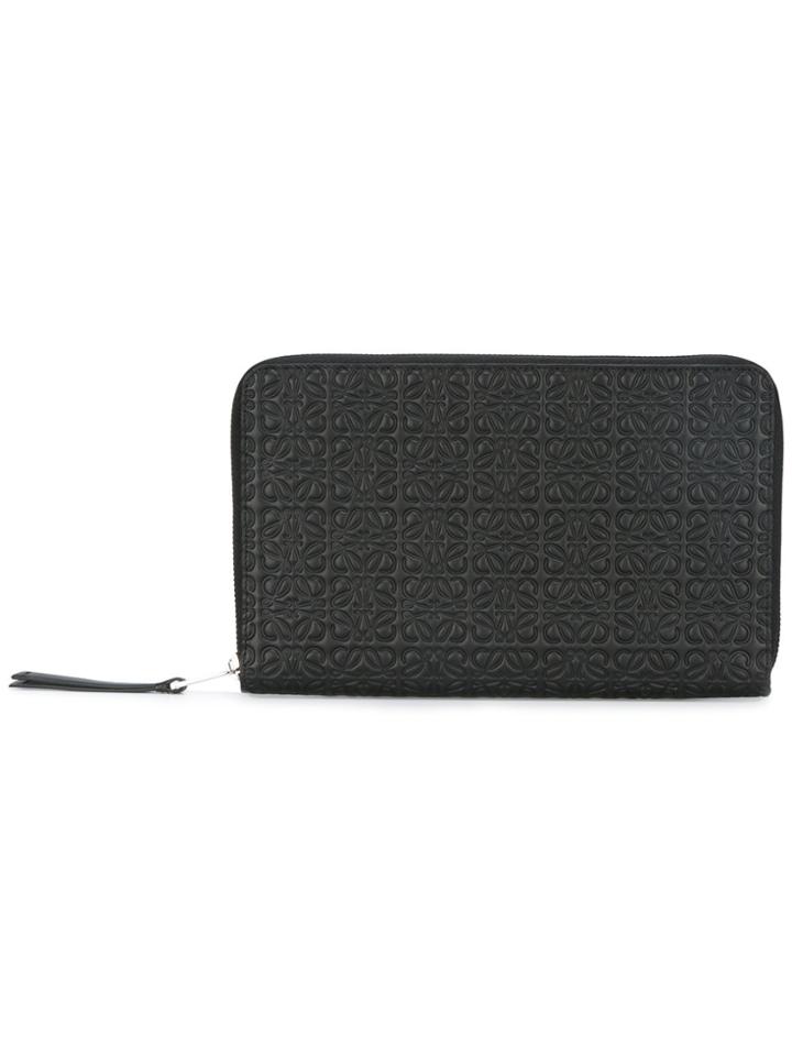 Loewe Embossed Logo Document Case - Black