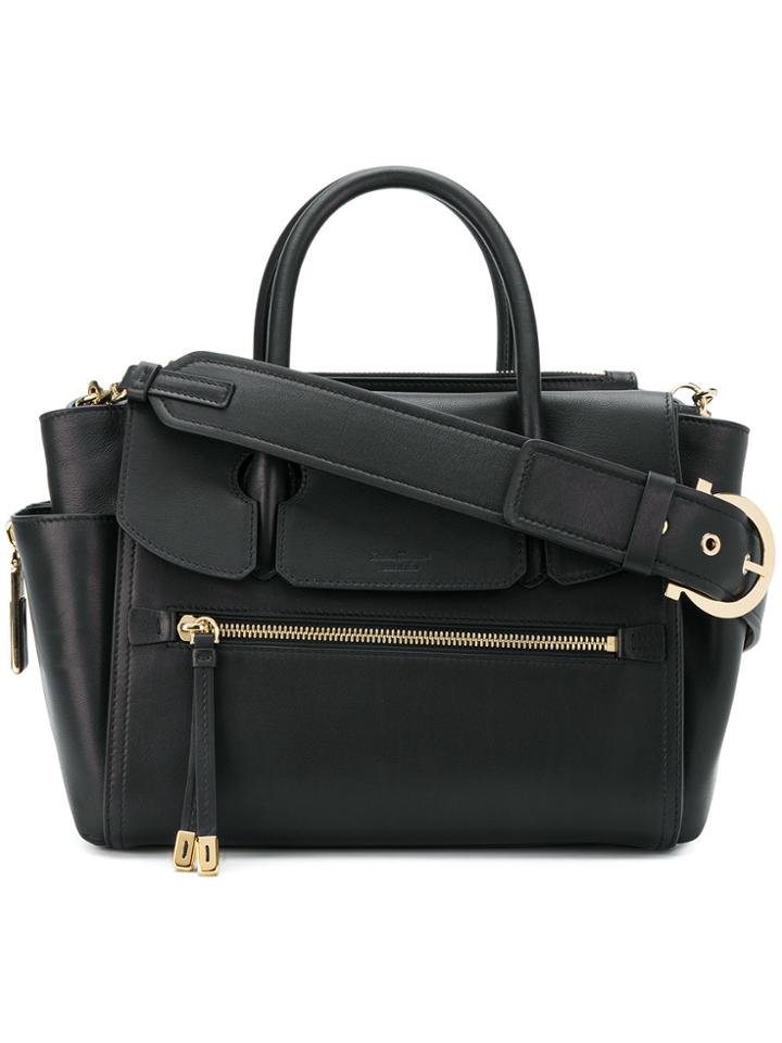 Salvatore Ferragamo Large Top Handle Tote - Black