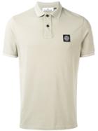 Stone Island Logo Patch Polo Shirt, Size: Xl, Nude/neutrals, Cotton/spandex/elastane