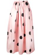 Christopher Kane Full Shape Polka Dot Print Skirt - Black & Pink