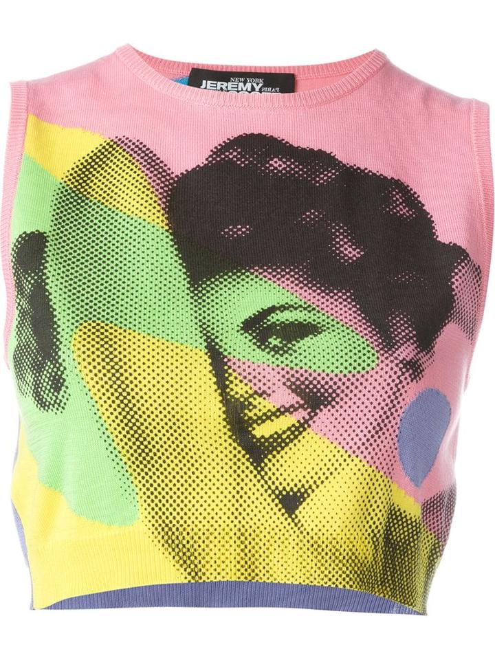 Jeremy Scott Pin-up Crop Top