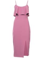 Likely Frilled Neck Dress - Pink & Purple