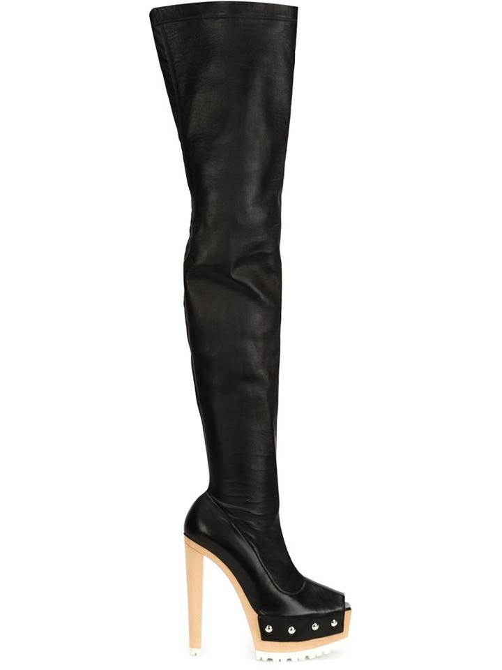 Vera Wang Open Toe Thigh Length Booties