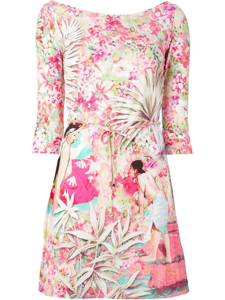 Blumarine Printed Fitted Dress