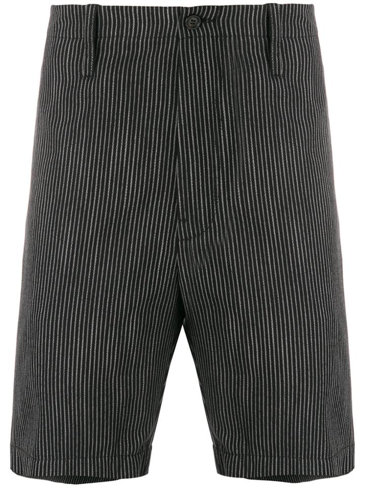 Mauro Grifoni Chalk Stripe Shorts - Black