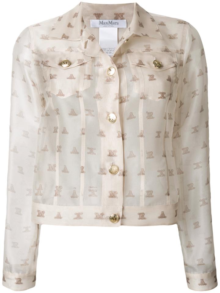 Max Mara Max Maragram Organza Jacket - Nude & Neutrals