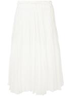 Rochas Mid-length Pleated Skirt - White