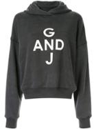 Goen.j Print Hooded Sweatshirt - Grey