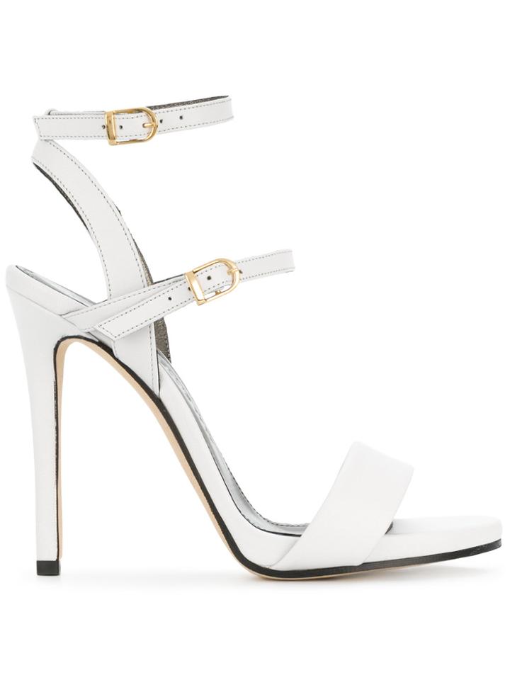 Marc Ellis Buckle Open-toe Sandals - White