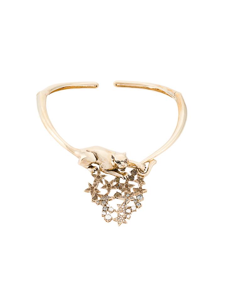 Roberto Cavalli Panther And Stars Necklace - Metallic