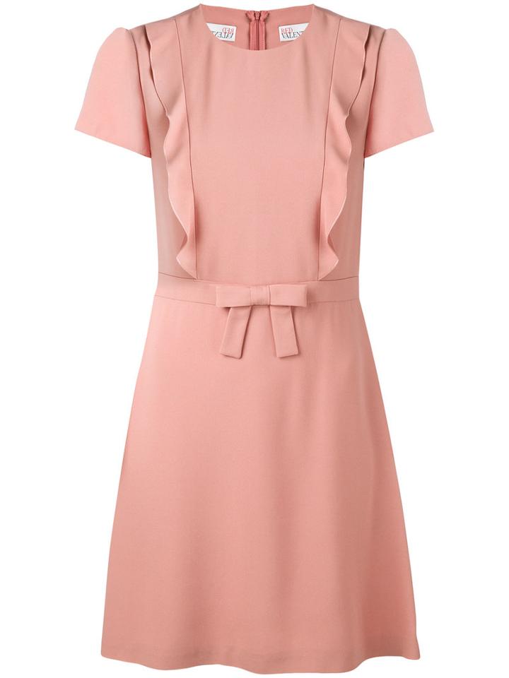 Red Valentino - Bow Dress - Women - Polyester/acetate/viscose - 42, Nude/neutrals, Polyester/acetate/viscose