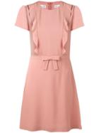 Red Valentino - Bow Dress - Women - Polyester/acetate/viscose - 42, Nude/neutrals, Polyester/acetate/viscose