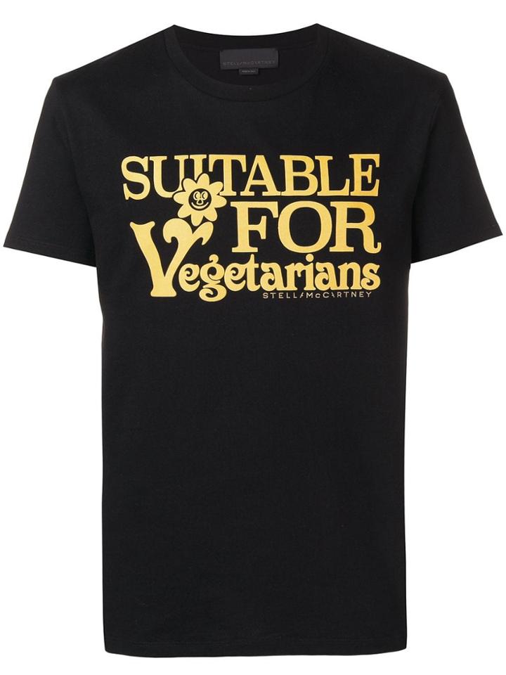 Stella Mccartney Vegetarian Print T-shirt - Black
