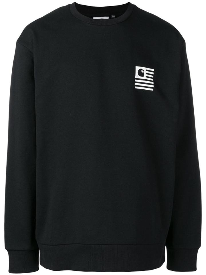 Carhartt Heritage Logo Print Sweatshirt - Black