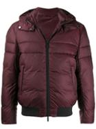 Emporio Armani Hooded Down Jacket - Red