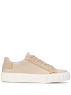 Primury Leather Trim Sneakers - Neutrals