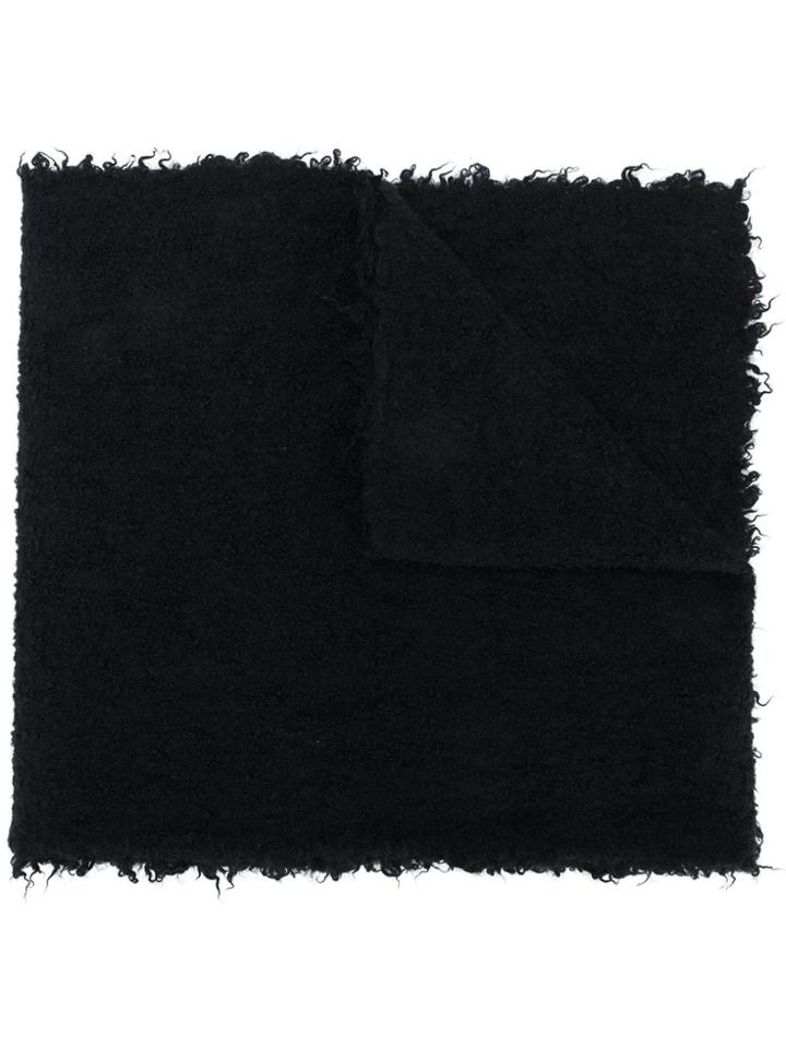 Faliero Sarti Distressed Hem Scarf - Black