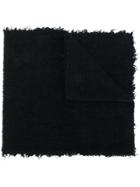 Faliero Sarti Distressed Hem Scarf - Black
