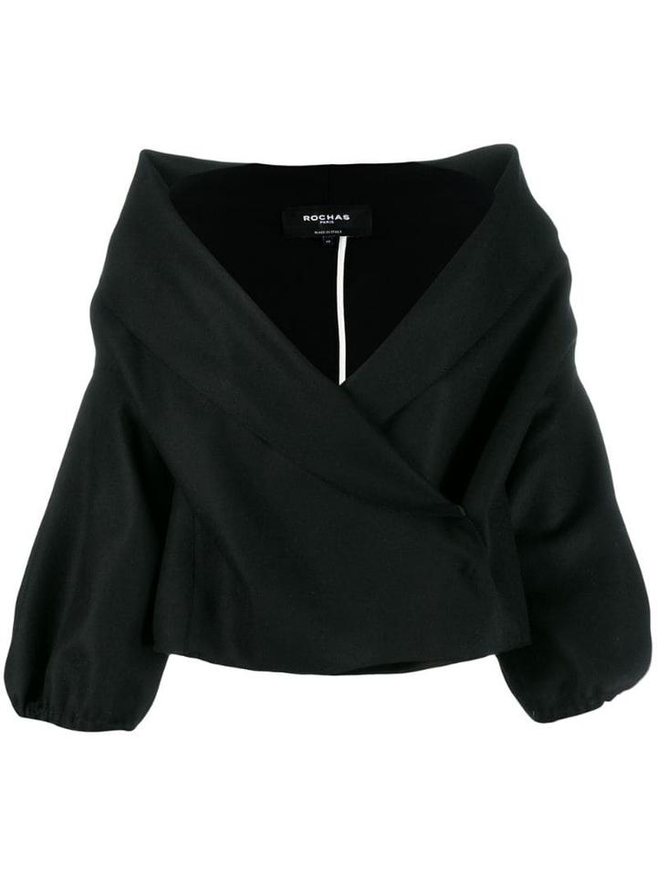 Rochas Wrap Front Jacket - Black
