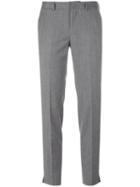 Pt01 Tailored Cropped Trousers, Women's, Size: 44, Grey, Polyester/spandex/elastane/viscose/virgin Wool