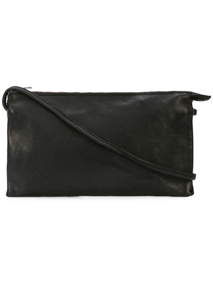 Guidi Shoulder Strap Clutch Bag - Black