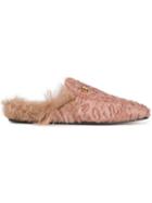 Gucci Pink Princetown Shearling Mules