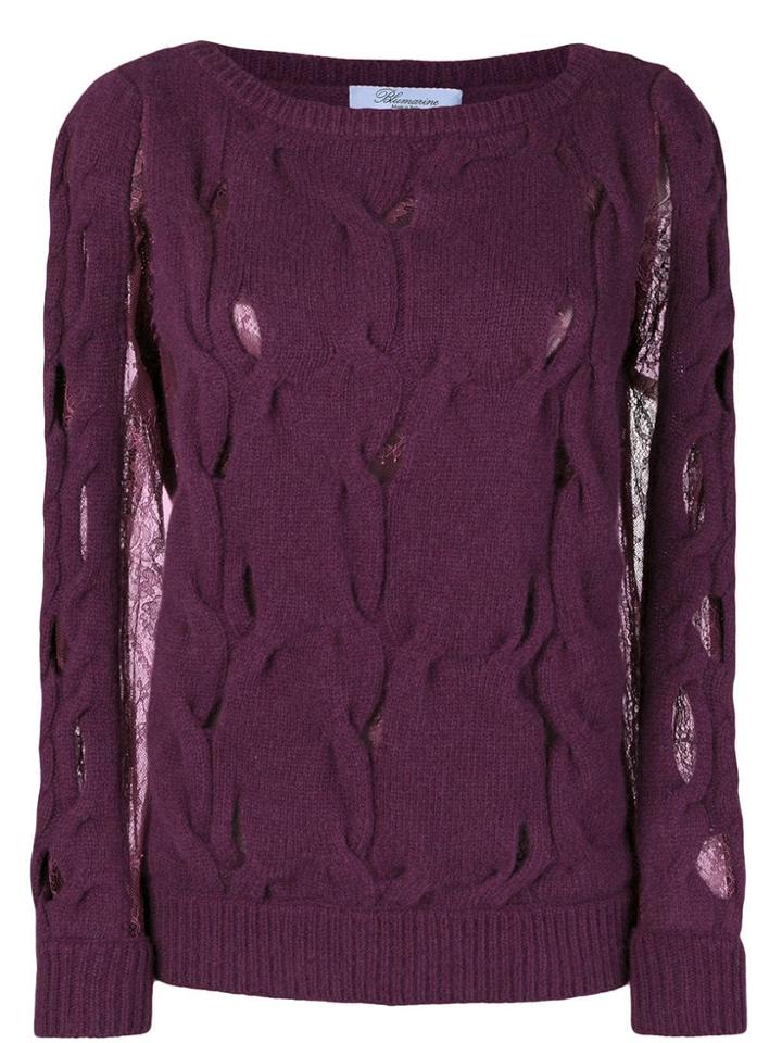 Blumarine Boat Neck Jumper - Pink
