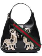Gucci Large Dionysus Dog Embroidered Bag - Black