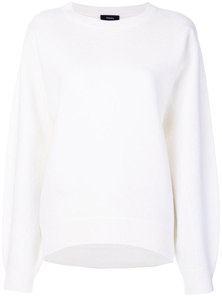 Theory Crew Neck Jumper - White