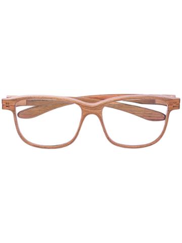 Herrlicht Square Glasses, Brown, Wood