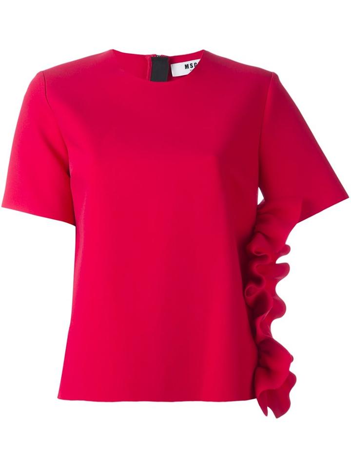 Msgm Ruffle Side Blouse