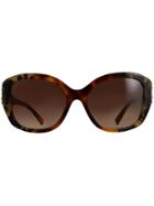 Burberry Buckle Detail Oversize Square Frame Sunglasses - Brown