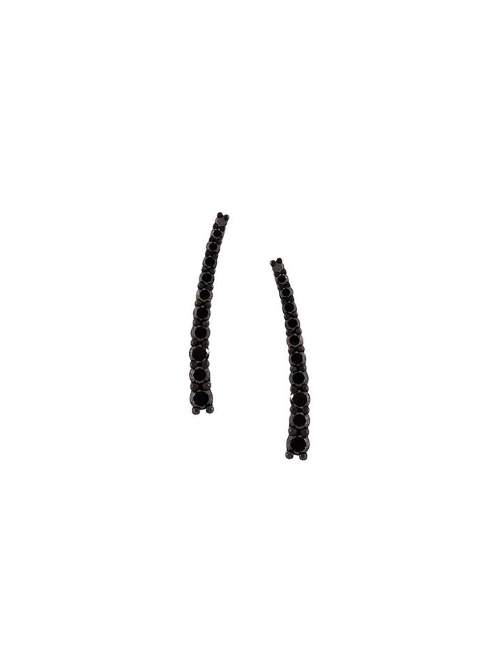 Alinka Dasha Super Fine Diamond Cuff Earrings - Black