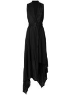 Ann Demeulemeester Roll Neck Asymmetric Dress - Black