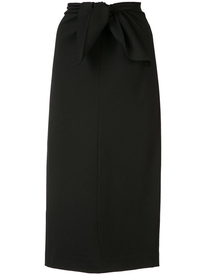 Tibi Knot Fitted Dress, Women's, Size: 10, Black, Rayon/polyamide/spandex/elastane