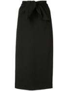 Tibi Knot Fitted Dress, Women's, Size: 10, Black, Rayon/polyamide/spandex/elastane