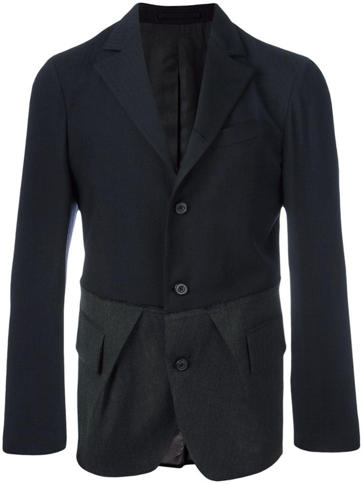 Wooster + Lardini Bi-colour Combined Blazer - Blue