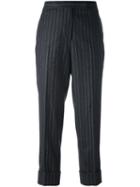 Thom Browne Classic Backstrap Trouser In Wool Flannel, Women's, Size: 40, Grey, Silk/wool