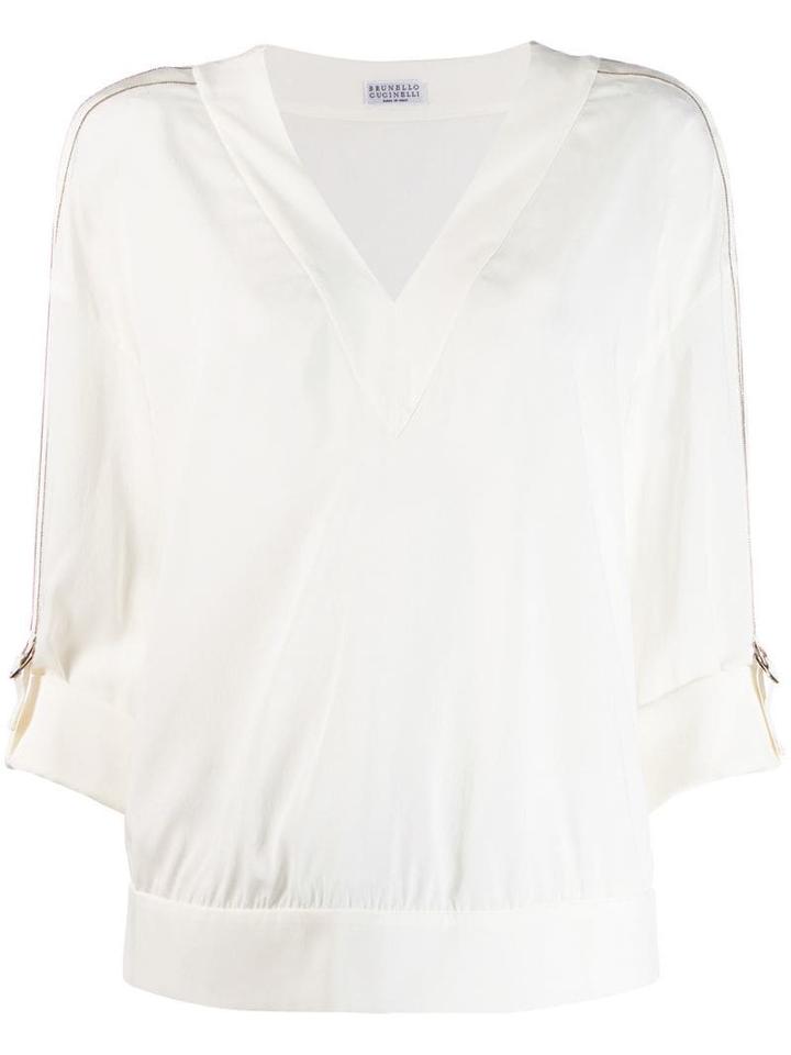 Brunello Cucinelli D-ring Detail Top - Neutrals
