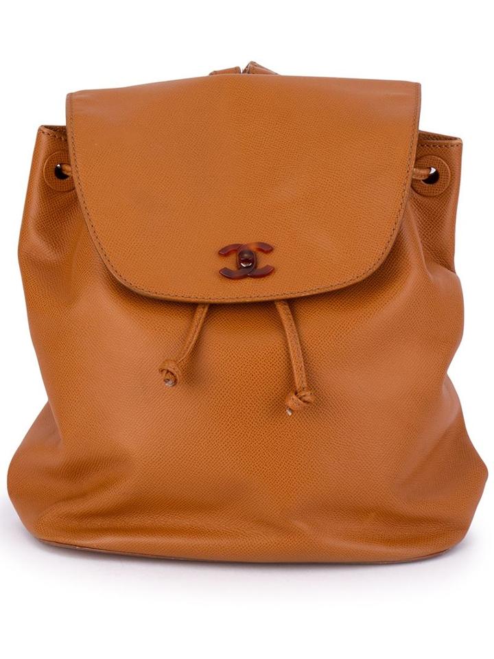 Chanel Vintage Logo Plaque Classic Backpack