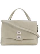 Zanellato Foldover Studded Tote - Neutrals