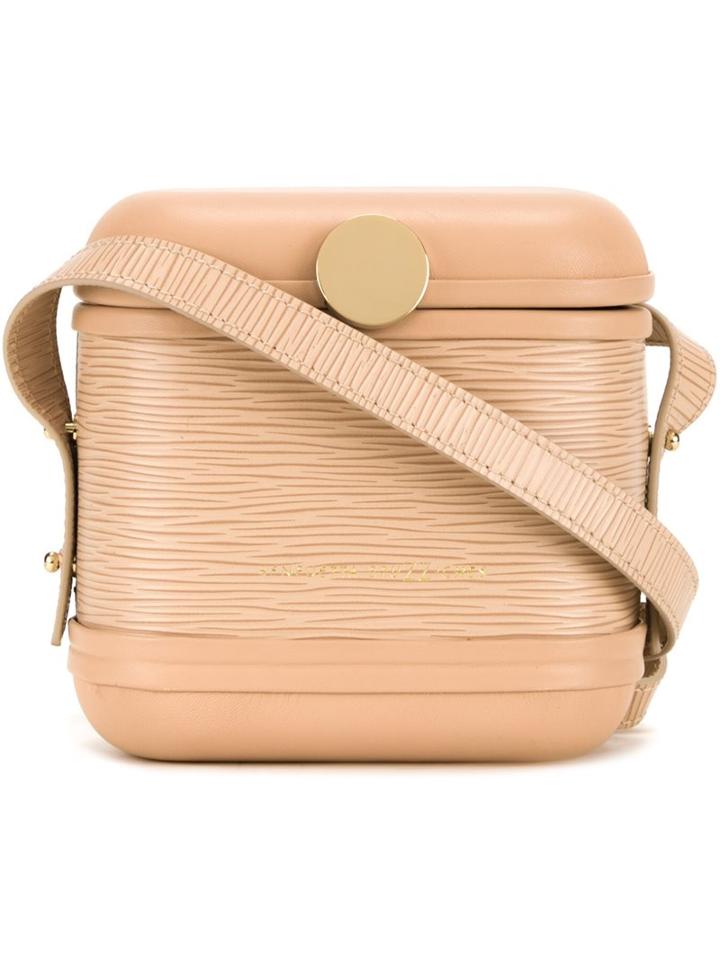 Benedetta Bruzziches Canteen Shaped Crossbody Bag, Women's, Nude/neutrals