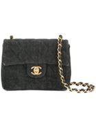 Chanel Pre-owned Quilted Denim Shoulder Bag - Black
