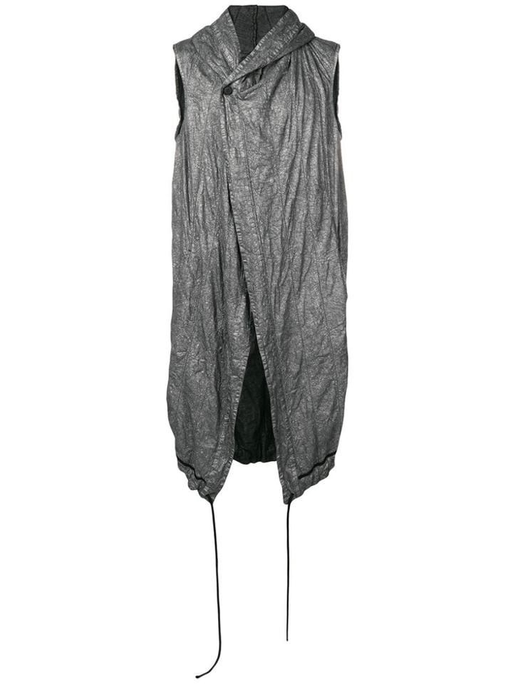 Masnada Crinkled Shell Gilet - Grey