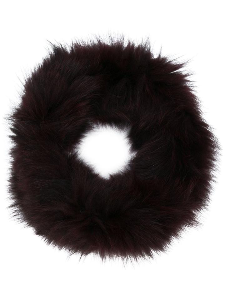 Yves Salomon Knitted Snood - Red