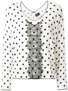 Liu Jo Polka Dot Lace Sweater - White